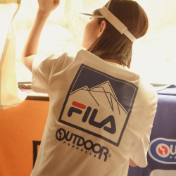 Fila X Outdoor Graphics - Miesten Poolopaita - Valkoinen | FI-86769